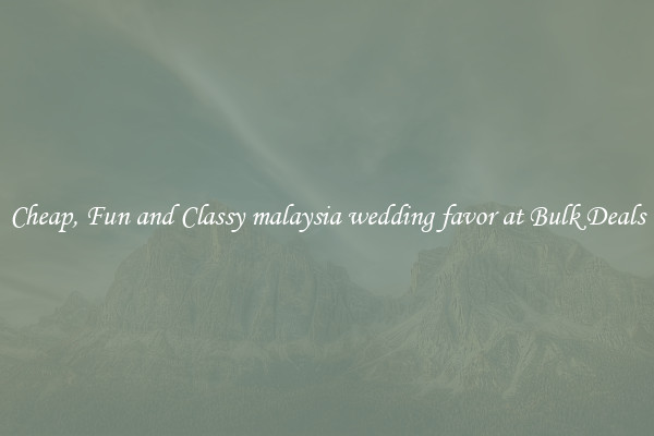 Cheap, Fun and Classy malaysia wedding favor at Bulk Deals