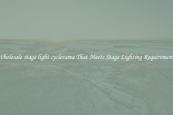 Wholesale stage light cyclorama That Meets Stage Lighting Requirements