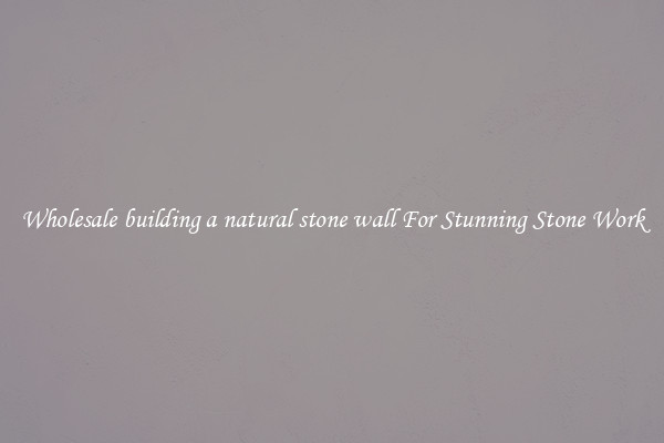 Wholesale building a natural stone wall For Stunning Stone Work