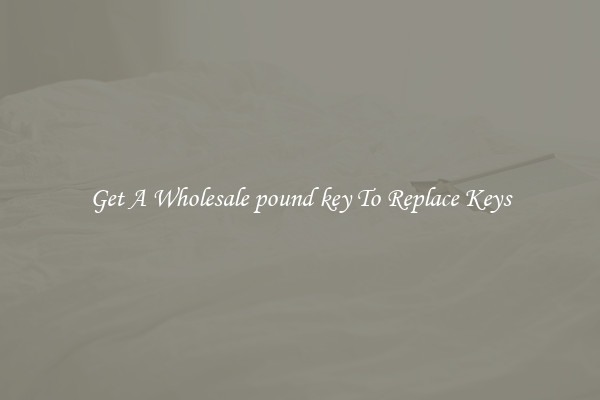 Get A Wholesale pound key To Replace Keys
