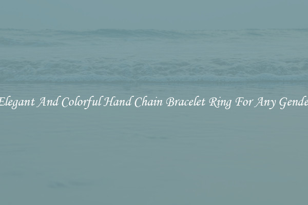 Elegant And Colorful Hand Chain Bracelet Ring For Any Gender