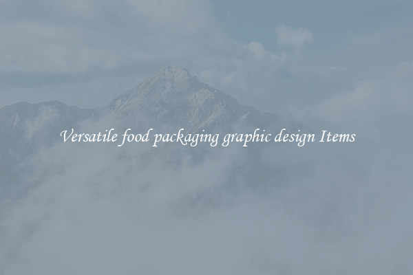 Versatile food packaging graphic design Items