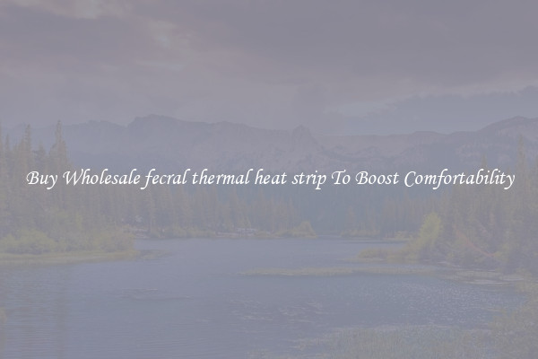 Buy Wholesale fecral thermal heat strip To Boost Comfortability