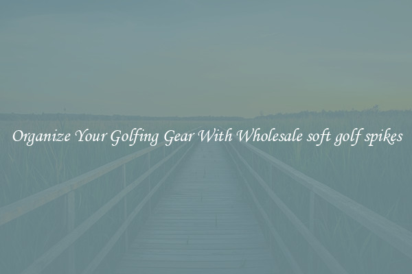 Organize Your Golfing Gear With Wholesale soft golf spikes