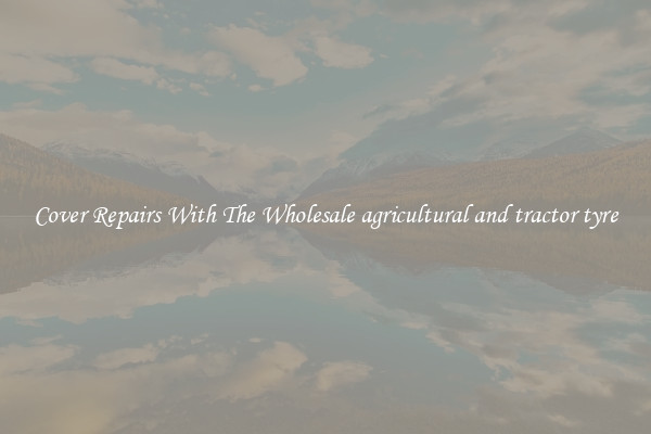  Cover Repairs With The Wholesale agricultural and tractor tyre 
